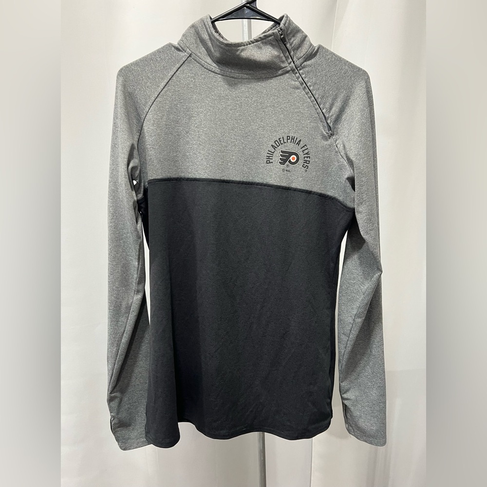 Philadelphia Flyers Logo Long Sleeve 1/4 Zip Womens Shirt sz Medium